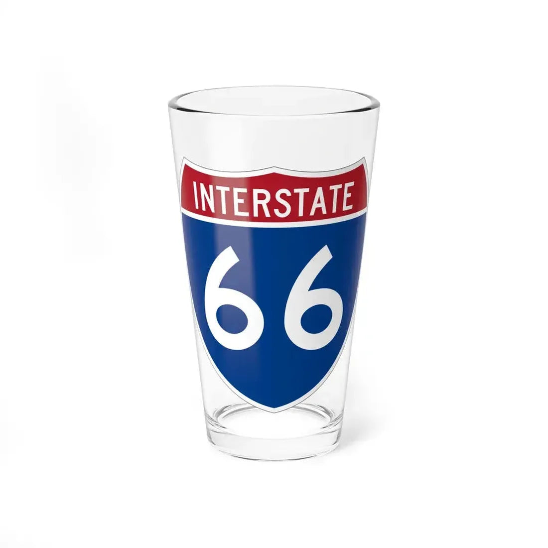 Interstate 66 (U.S. Highways) Pint Glass 16oz 16oz - Go Mug Yourself