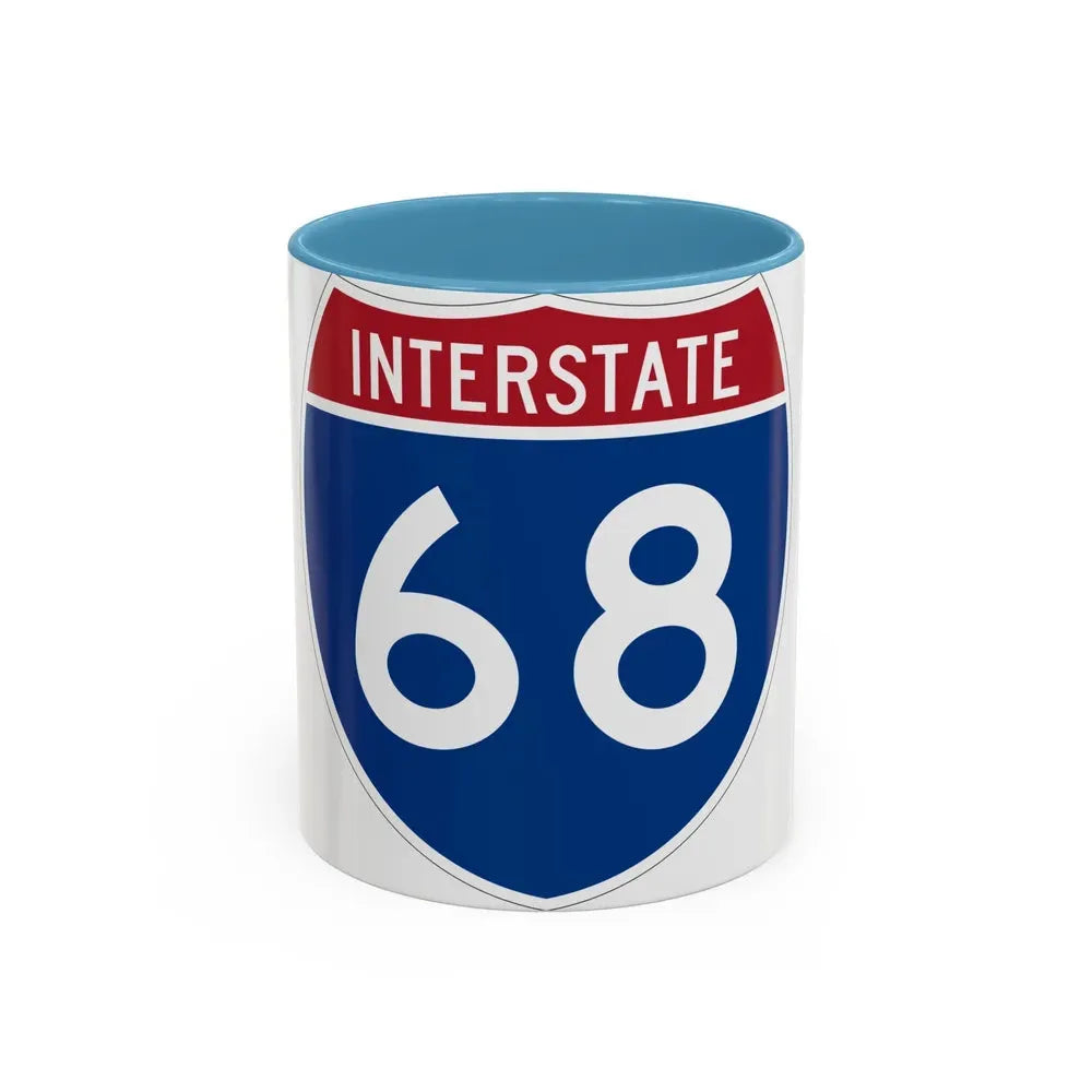 Interstate 68 (U.S. Highways) Accent Coffee Mug 11oz Light Blue - Go Mug Yourself