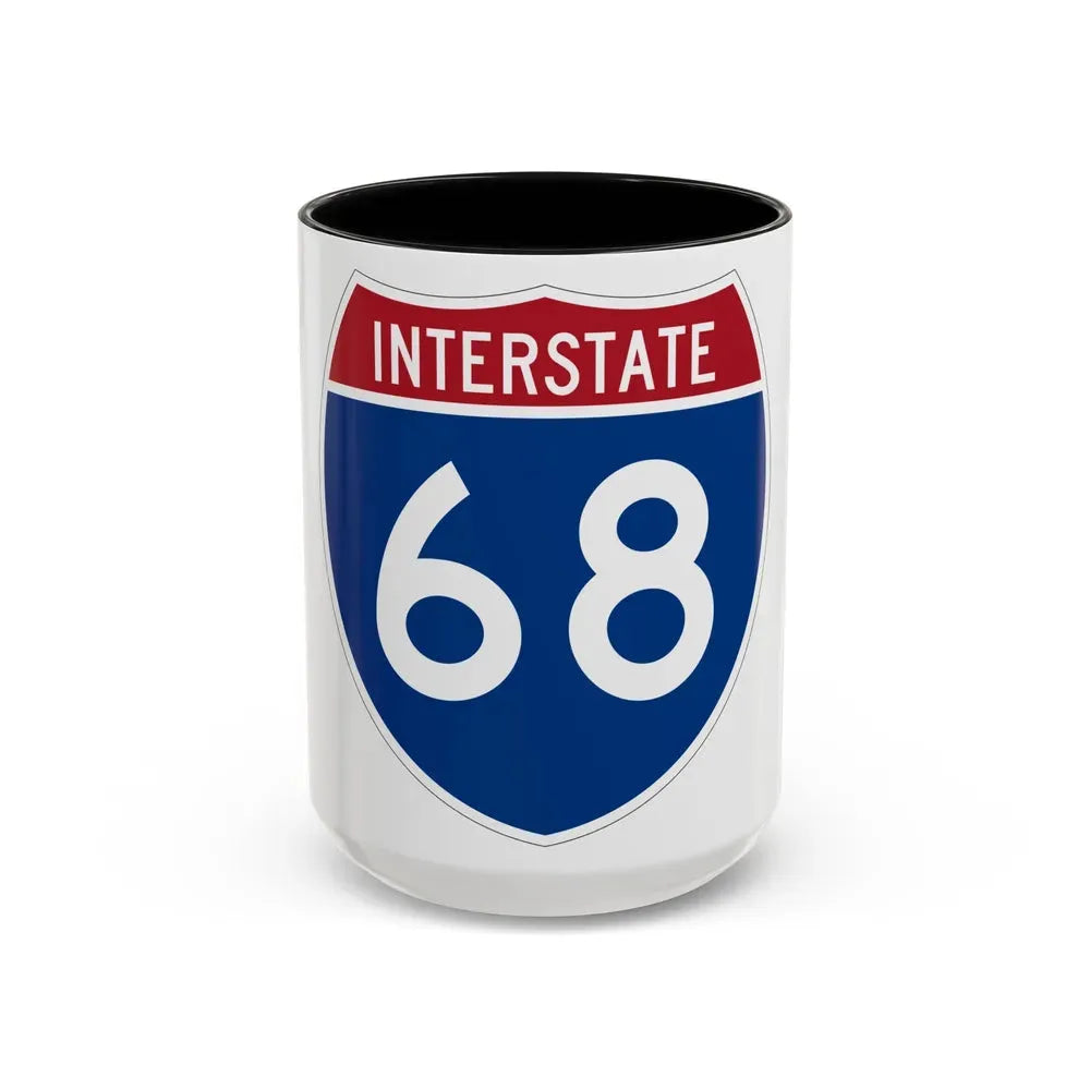 Interstate 68 (U.S. Highways) Accent Coffee Mug 15oz Black - Go Mug Yourself