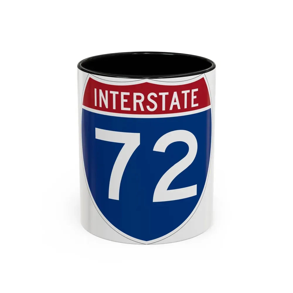 Interstate 72 (U.S. Highways) Accent Coffee Mug 11oz Black - Go Mug Yourself