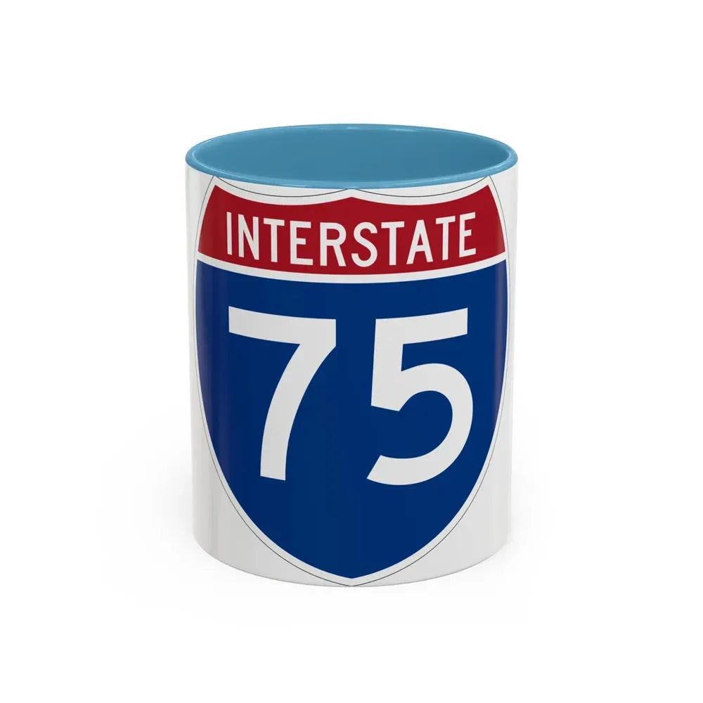 Interstate 75 (U.S. Highways) Accent Coffee Mug 11oz Light Blue - Go Mug Yourself