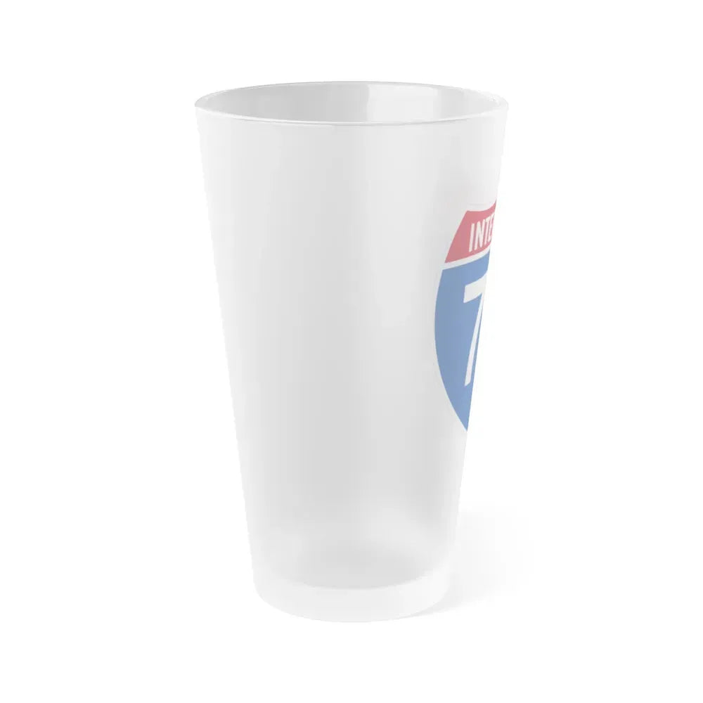 Interstate 76 Colorado Nebraska (U.S. Highways) Frosted Pint Glass 16oz - Go Mug Yourself