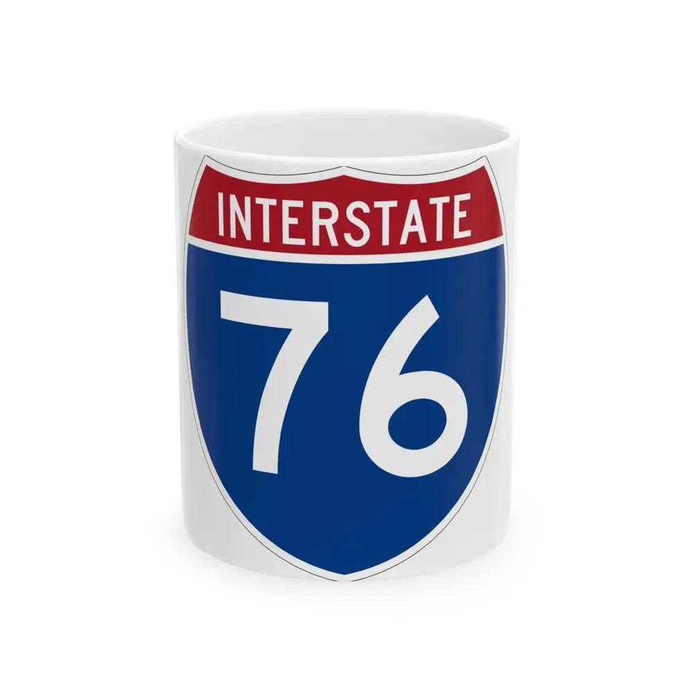 Interstate 76 Colorado Nebraska (U.S. Highways) White Coffee Mug 11oz - Go Mug Yourself