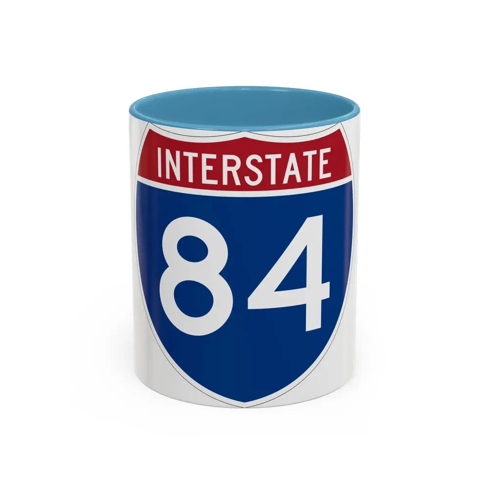 Interstate 84 Oregon Utah (U.S. Highways) Accent Coffee Mug 11oz Light Blue - Go Mug Yourself