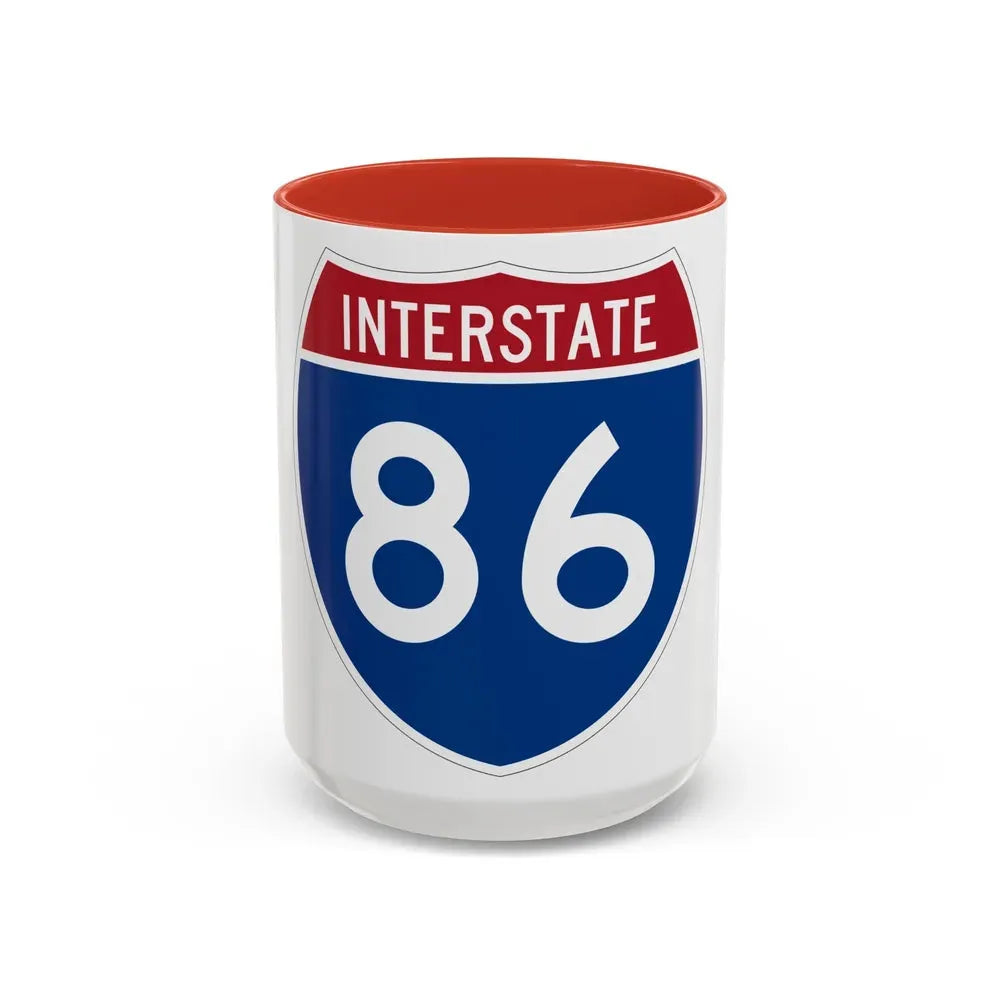 Interstate 86 Pennsylvania New York (U.S. Highways) Accent Coffee Mug 15oz Red - Go Mug Yourself