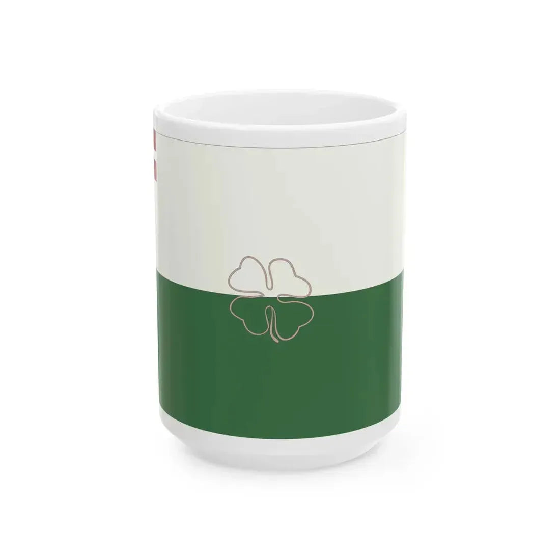 Interwar Mazpulki flag basic design (Latvia) White Coffee Mug 15oz - Go Mug Yourself