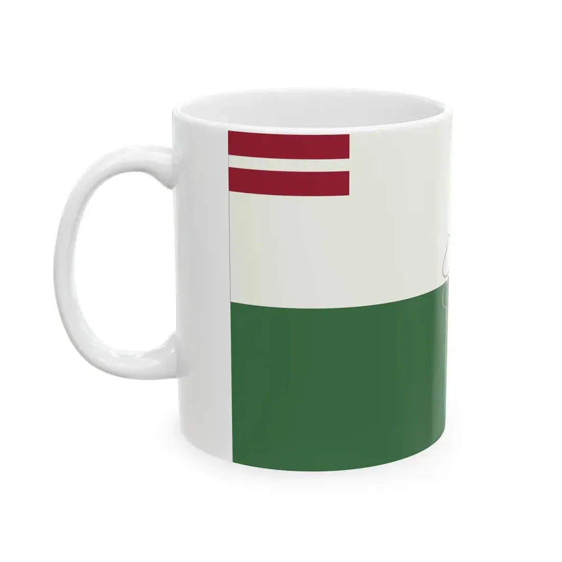 Interwar Mazpulki flag basic design (Latvia) White Coffee Mug - Go Mug Yourself