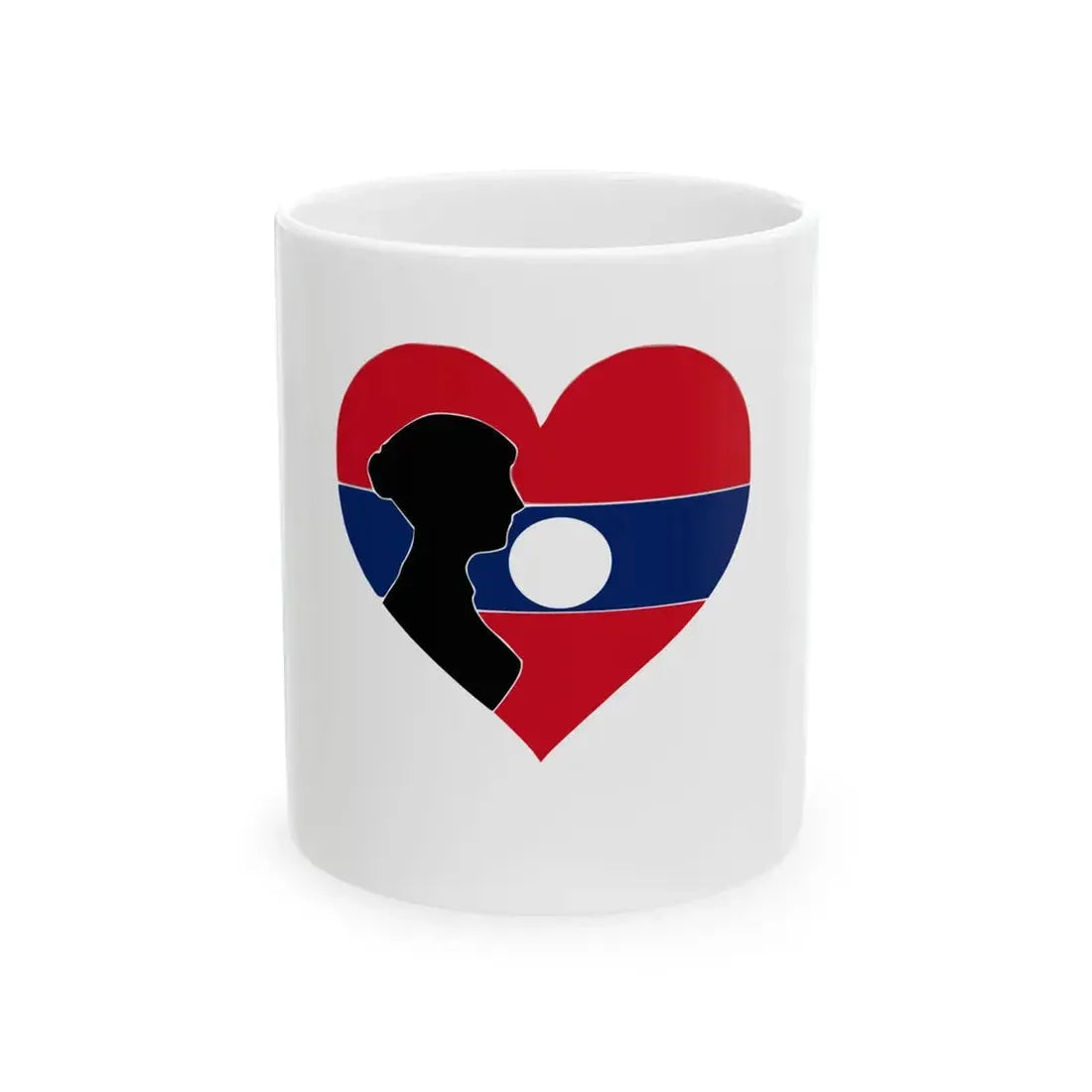 Interwiki Women Laos Logo (Laos) White Coffee Mug 11oz - Go Mug Yourself