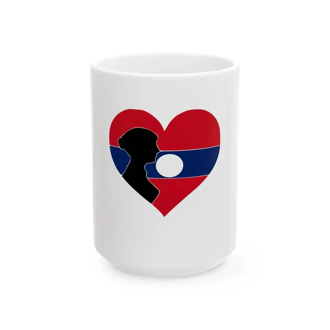 Interwiki Women Laos Logo (Laos) White Coffee Mug 15oz - Go Mug Yourself