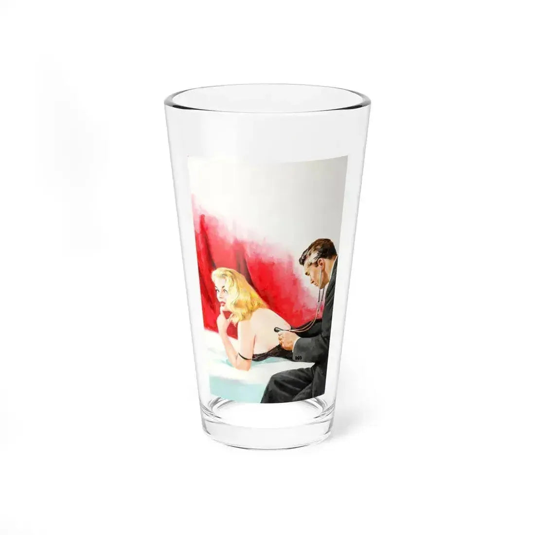 Intimate Physician, Paperback Novel Cover (Beacon Book, 1960) - Pint Glass 16oz 16oz - Go Mug Yourself