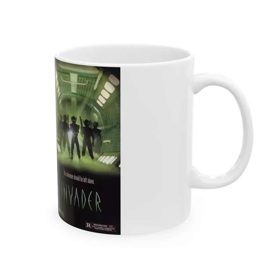 INVADER (VHS COVER) - White Coffee Mug - Go Mug Yourself