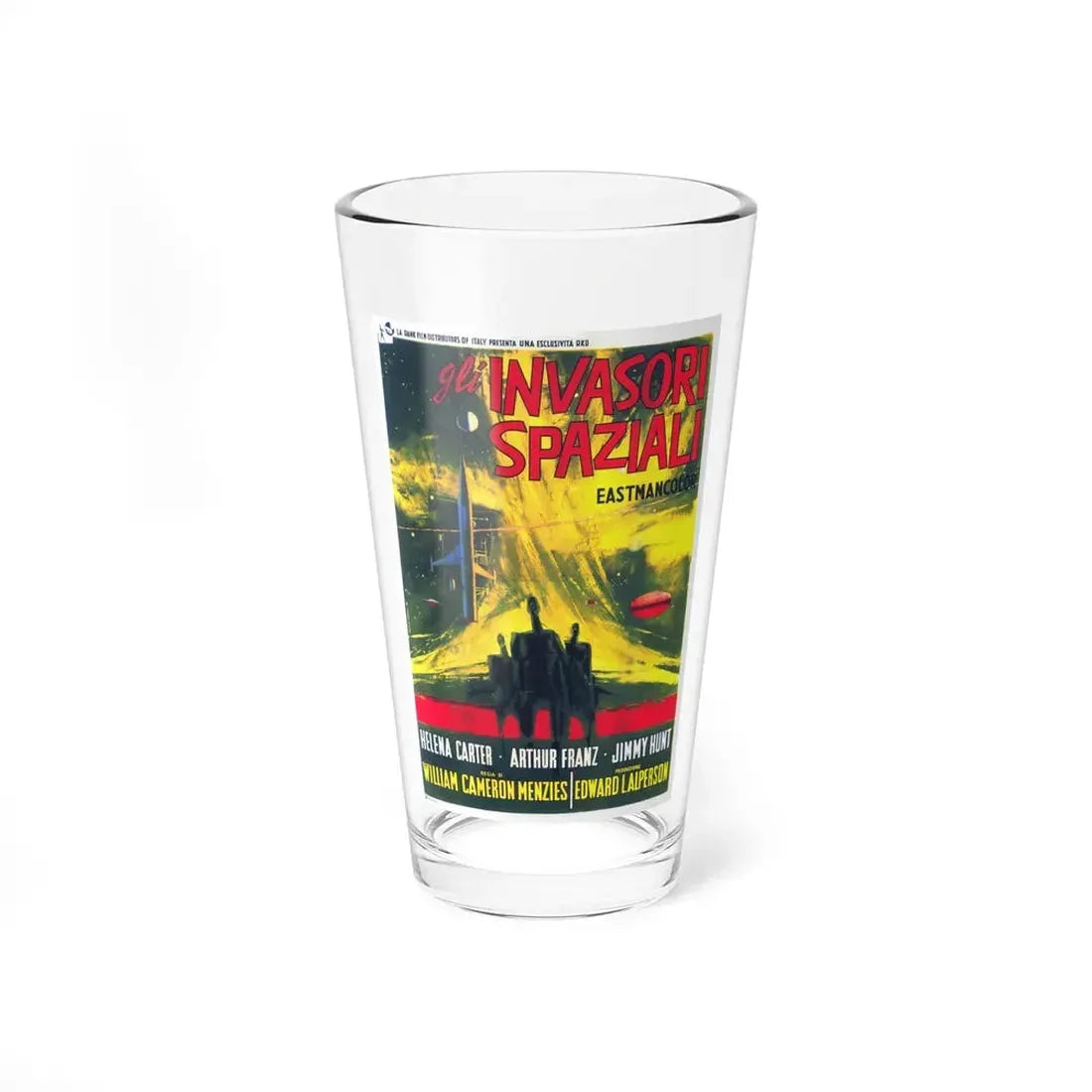 INVADERS FROM MARS (ITALIAN 3) 1953 Movie Poster - Pint Glass 16oz 16oz - Go Mug Yourself