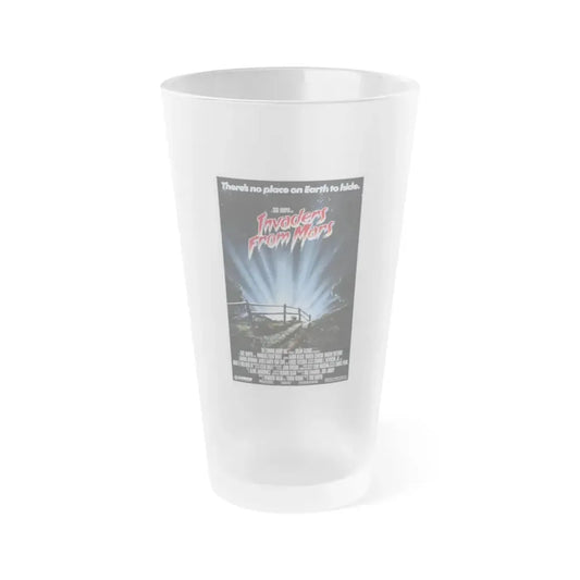 INVADERS FROM MARS (REMAKE) 1986 Movie Poster - Frosted Pint Glass 16oz 16oz Frosted - Go Mug Yourself