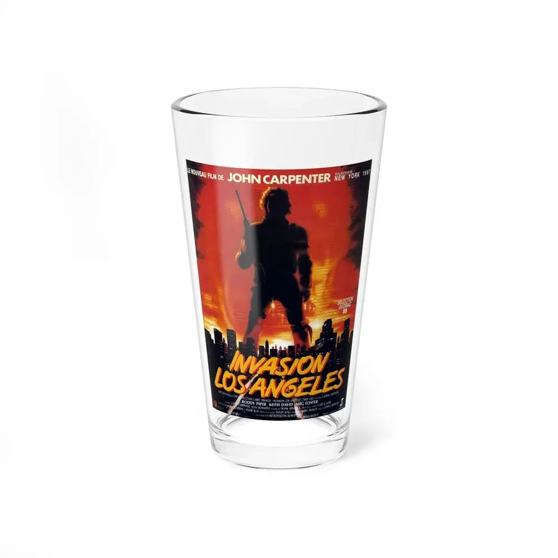 INVASION LOS ANGELES (THEY LIVE!) 1988 Movie Poster - Pint Glass 16oz 16oz - Go Mug Yourself
