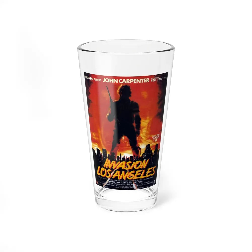 INVASION LOS ANGELES (THEY LIVE!) 1988 Movie Poster - Pint Glass 16oz 16oz - Go Mug Yourself