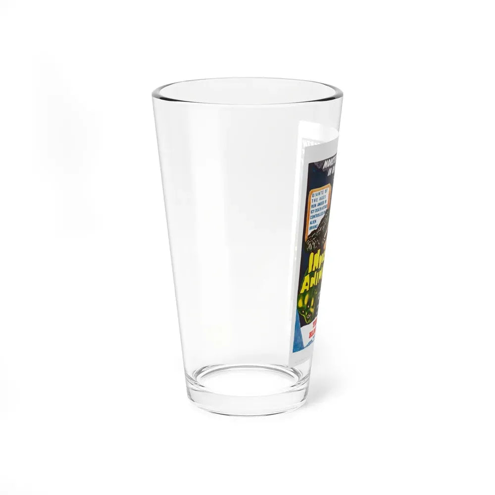 INVASION OF THE ANIMAL PEOPLE + TERROR OF THE BLOOD HUNTERS 1959 Movie Poster - Pint Glass 16oz - Go Mug Yourself