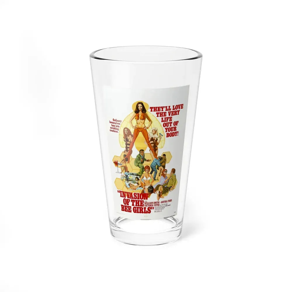 INVASION OF THE BEE GIRLS (Graveyard Tramps) 1973 Movie Poster - Pint Glass 16oz 16oz - Go Mug Yourself
