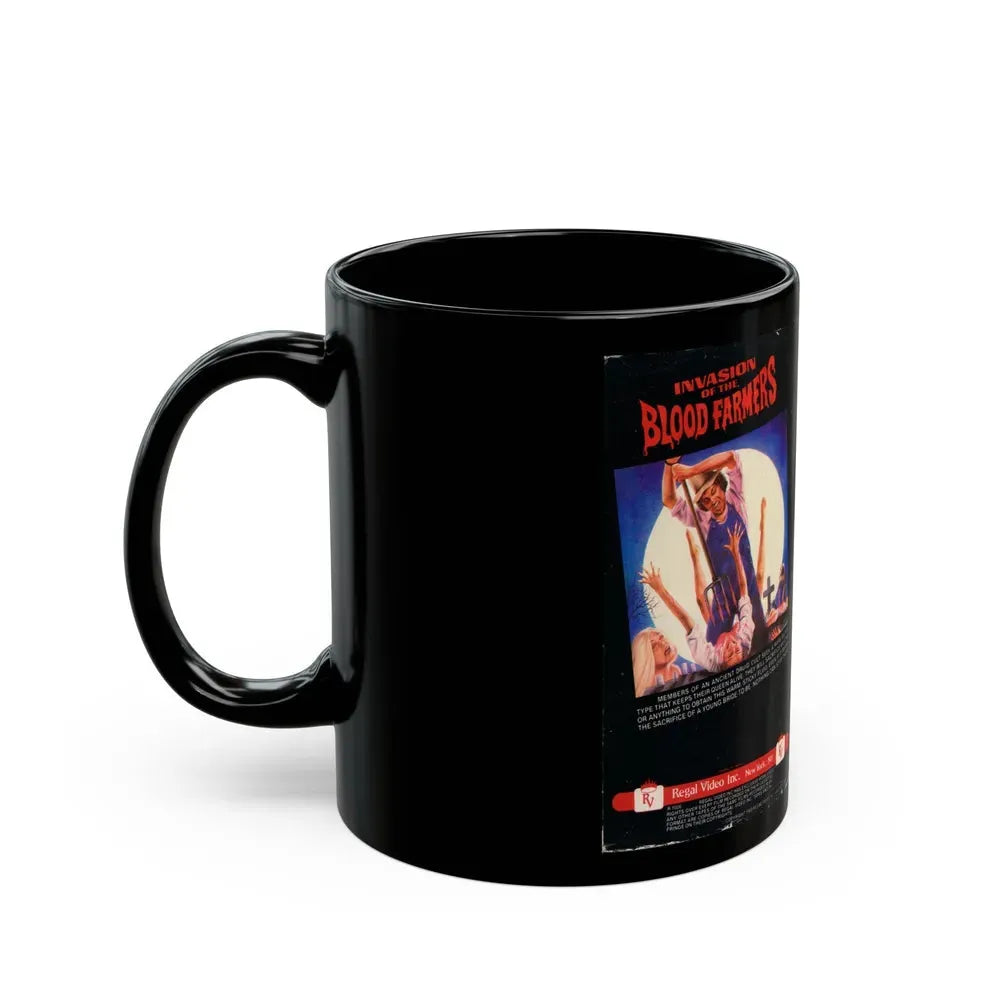 INVASION OF THE BLOOD FARMERS (VHS COVER) - Black Coffee Mug - Go Mug Yourself