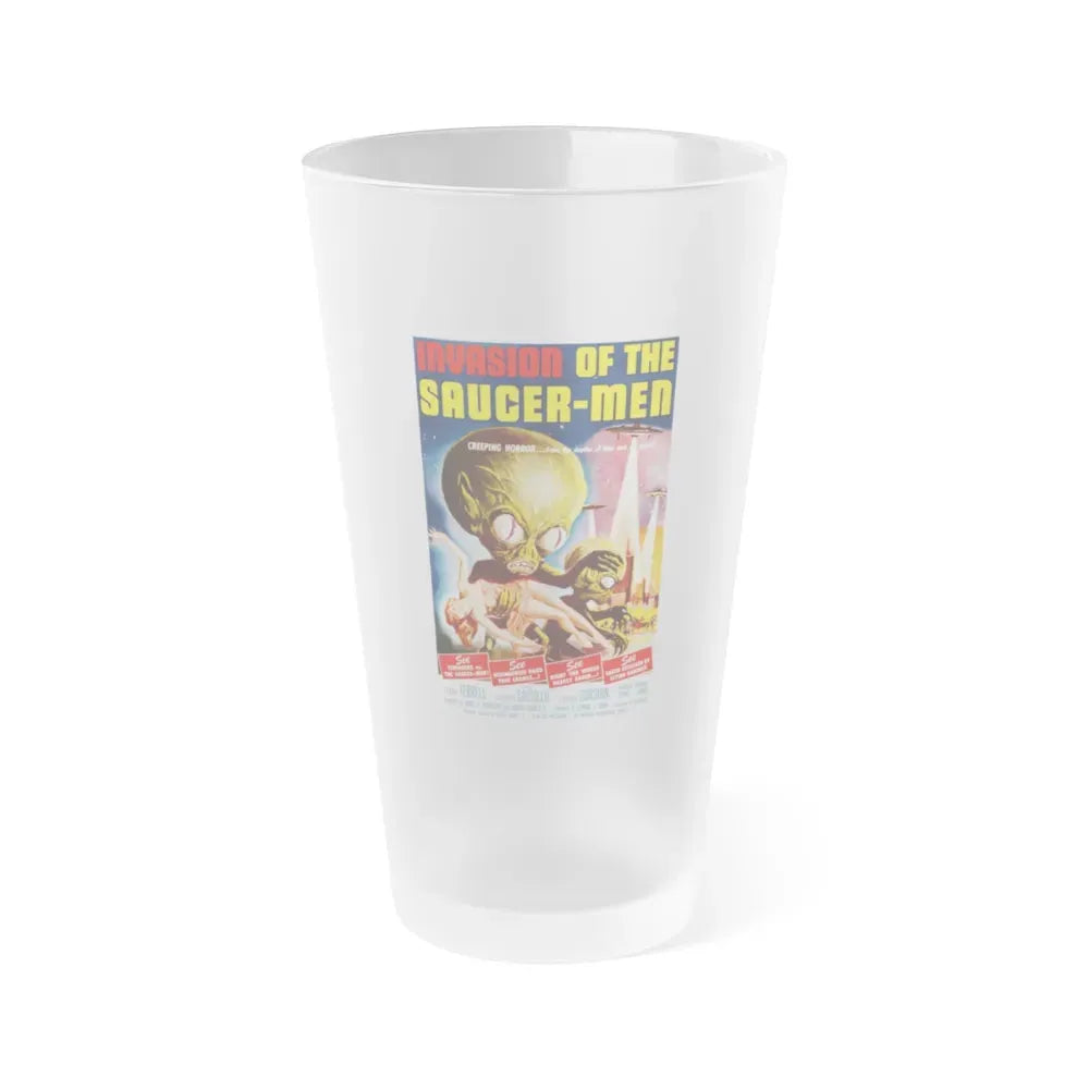 INVASION OF THE SAUCER-MEN 1957 Movie Poster - Frosted Pint Glass 16oz 16oz Frosted - Go Mug Yourself