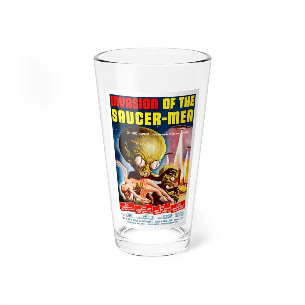 INVASION OF THE SAUCER-MEN 1957 Movie Poster - Pint Glass 16oz 16oz - Go Mug Yourself
