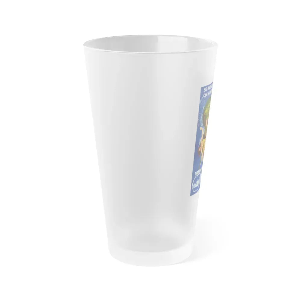 INVASION OF THE SAUCER-MEN (SWEDISH) 1957 Movie Poster - Frosted Pint Glass 16oz - Go Mug Yourself