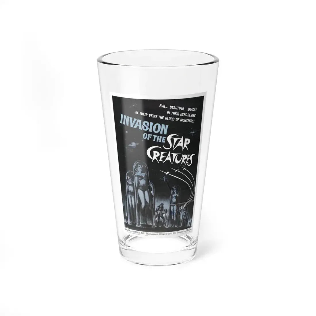 INVASION OF THE STAR CREATURES 1962 Movie Poster - Pint Glass 16oz 16oz - Go Mug Yourself