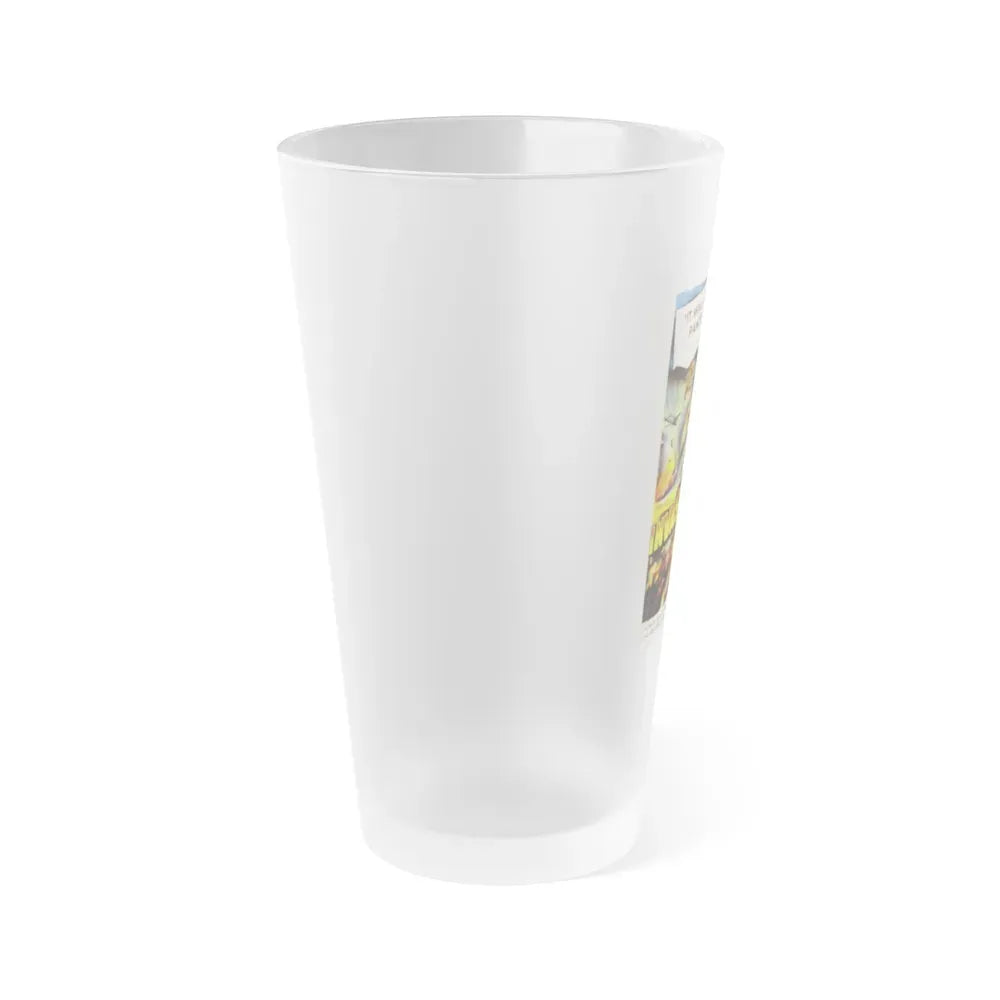 INVASION U.S.A 1952 Movie Poster - Frosted Pint Glass 16oz - Go Mug Yourself