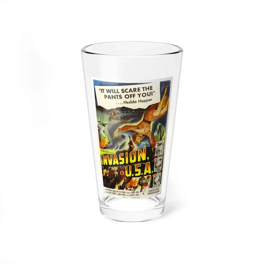 INVASION U.S.A 1952 Movie Poster - Pint Glass 16oz 16oz - Go Mug Yourself