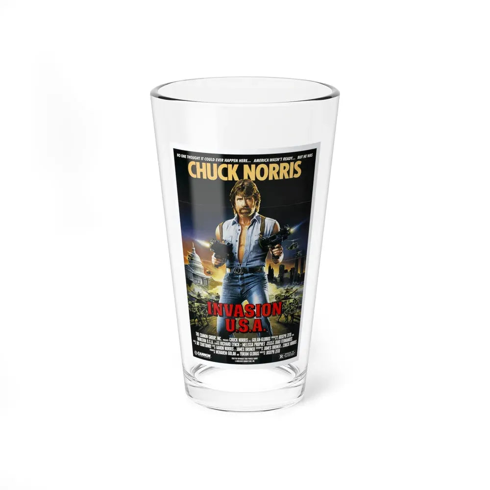 INVASION U.S.A 1985 Movie Poster - Pint Glass 16oz 16oz - Go Mug Yourself