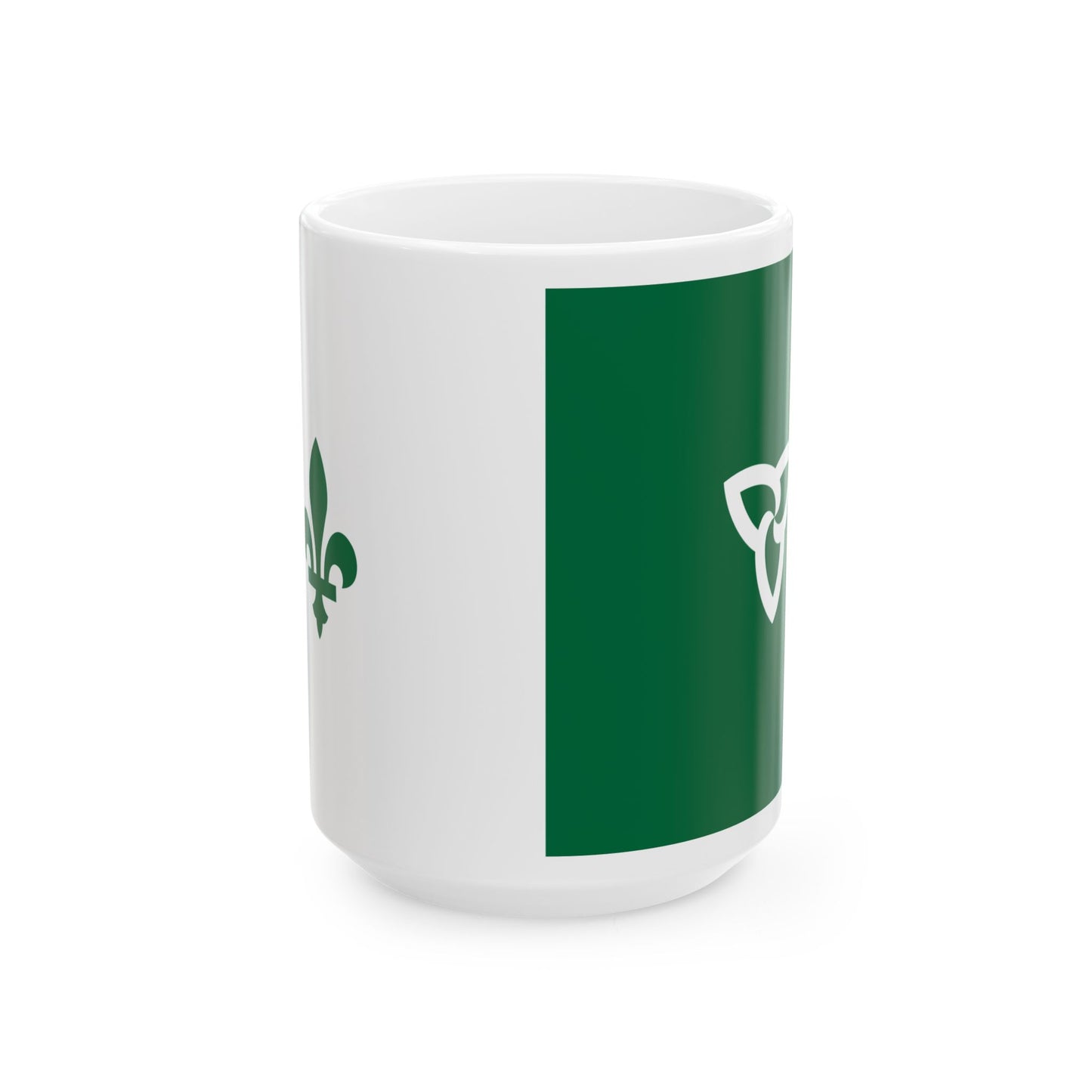 Inverted Franco-Ontarian flag (Canada) White Coffee Mug-15oz-Go Mug Yourself