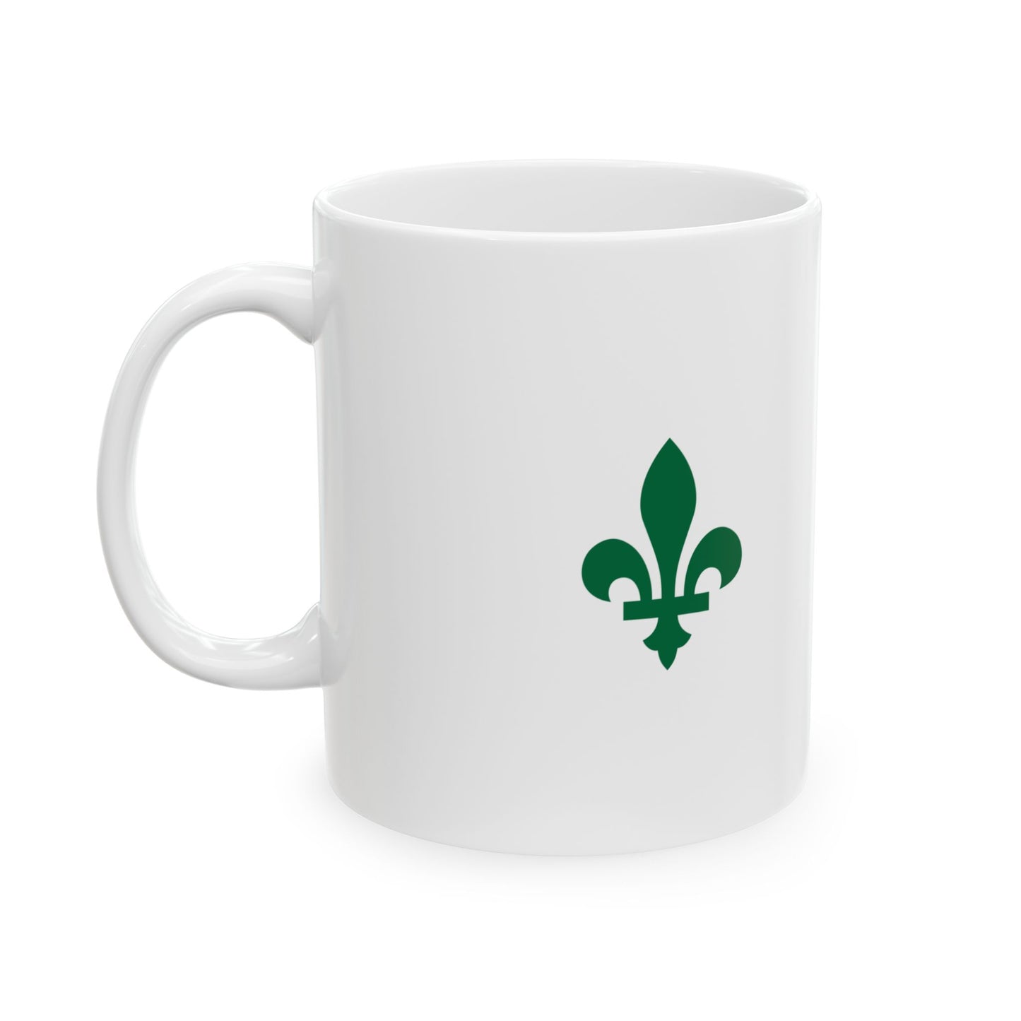 Inverted Franco-Ontarian flag (Canada) White Coffee Mug-Go Mug Yourself