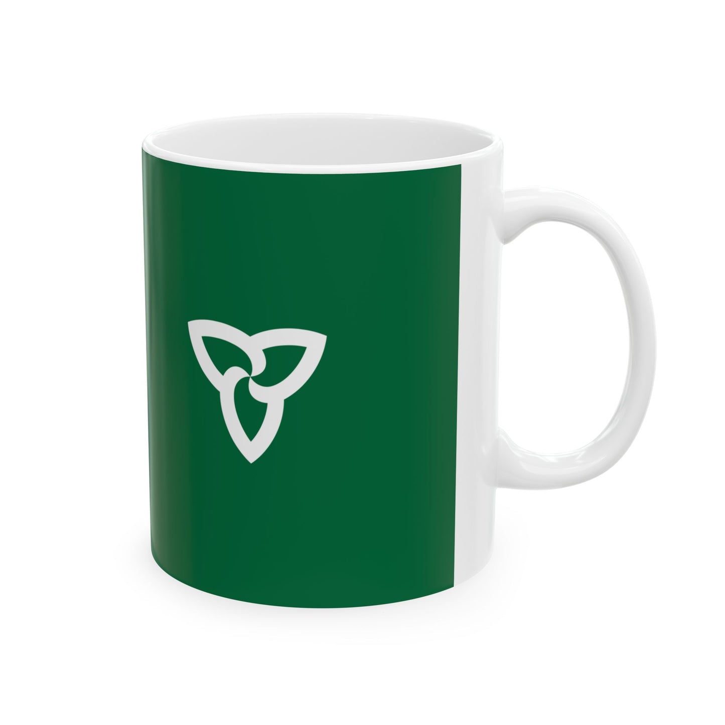 Inverted Franco-Ontarian flag (Canada) White Coffee Mug-Go Mug Yourself