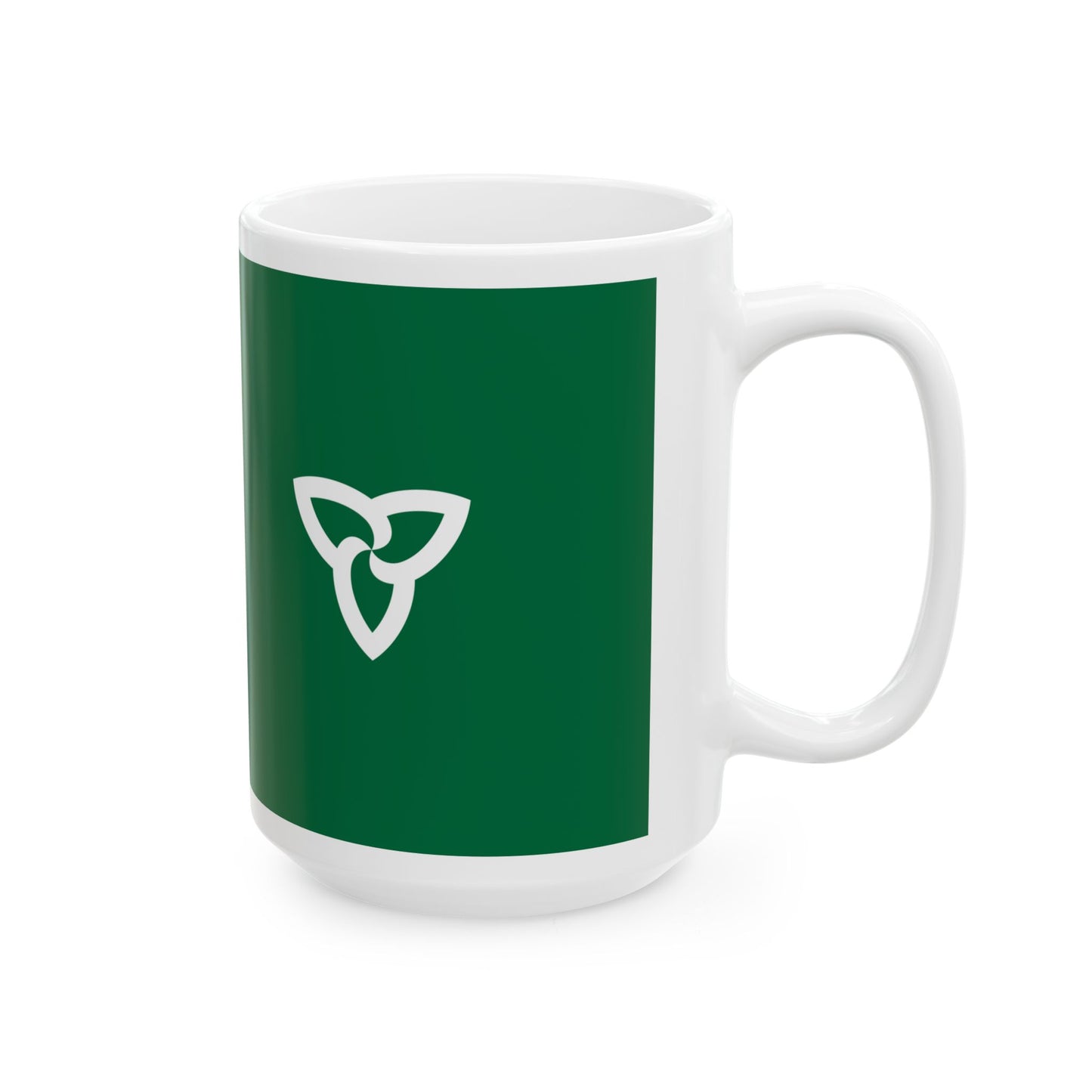 Inverted Franco-Ontarian flag (Canada) White Coffee Mug-Go Mug Yourself