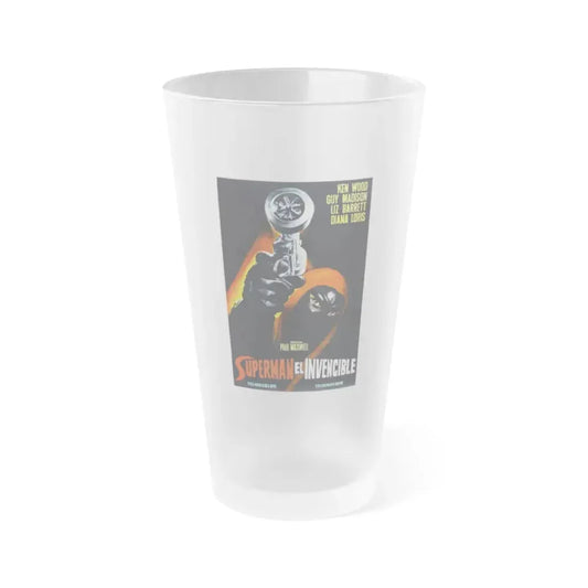 INVINCIBLE SUPERMAN (SUPERARGO) 1968 Movie Poster - Frosted Pint Glass 16oz 16oz Frosted - Go Mug Yourself