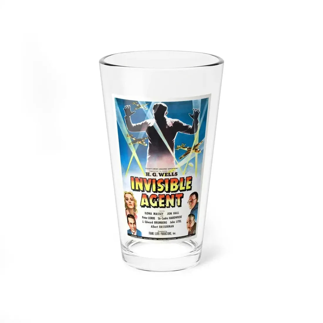 INVISIBLE AGENT 1942 Movie Poster - Pint Glass 16oz 16oz - Go Mug Yourself