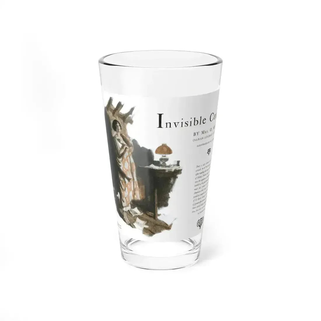 Invisible Cords (1), McCalls magazine, November 1925 - Pint Glass 16oz 16oz - Go Mug Yourself