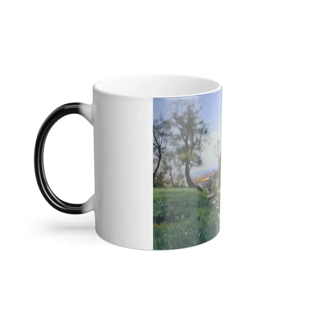 Iosif Krachkovsky (1854-1914) The Outskirts of Nice - Oil on canvas 1909 - Color Changing Mug 11oz - Go Mug Yourself