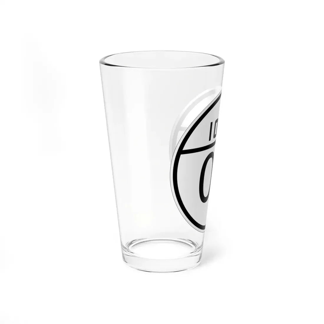 Iowa 00 1926 template (Iowa) (Road Sign) Pint Glss 16oz - Go Mug Yourself