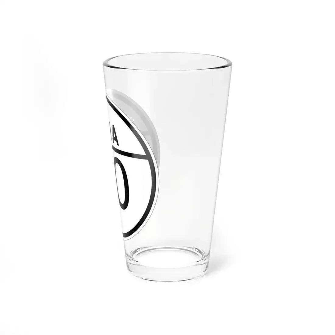 Iowa 00 1926 template (Iowa) (Road Sign) Pint Glss 16oz - Go Mug Yourself
