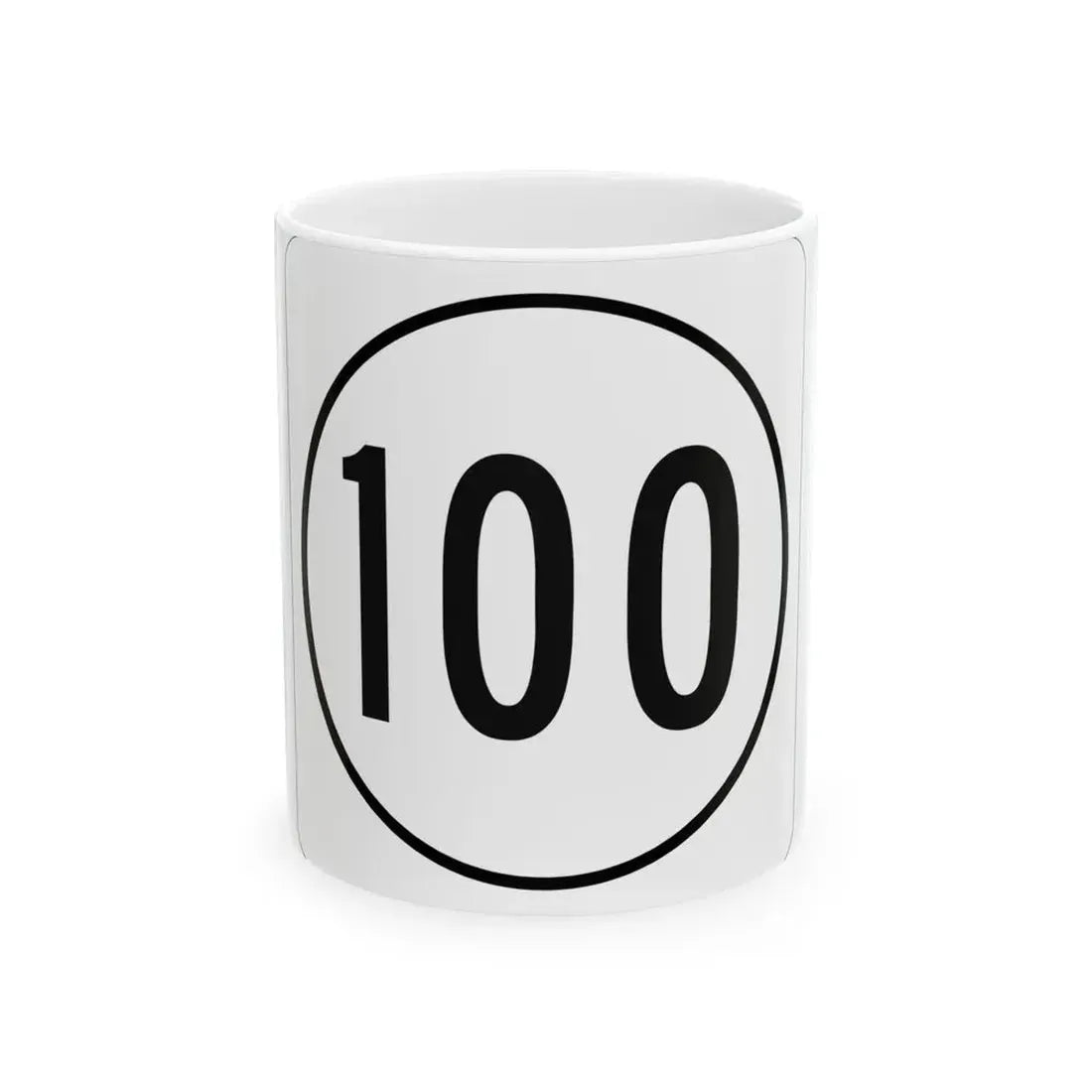 Iowa 100 1948 (Iowa) (Road Sign) White Coffee Mug 11oz - Go Mug Yourself