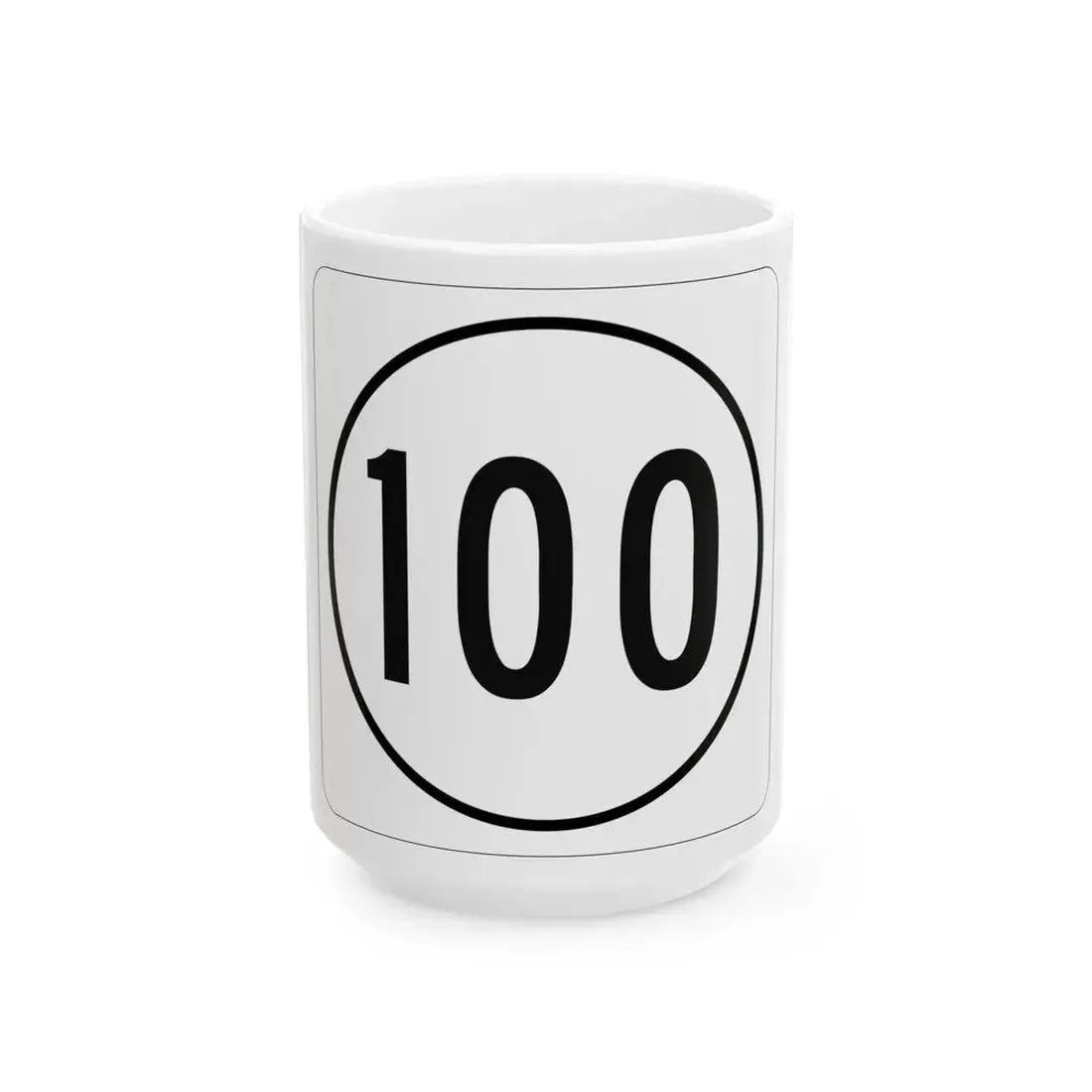 Iowa 100 1948 (Iowa) (Road Sign) White Coffee Mug 15oz - Go Mug Yourself