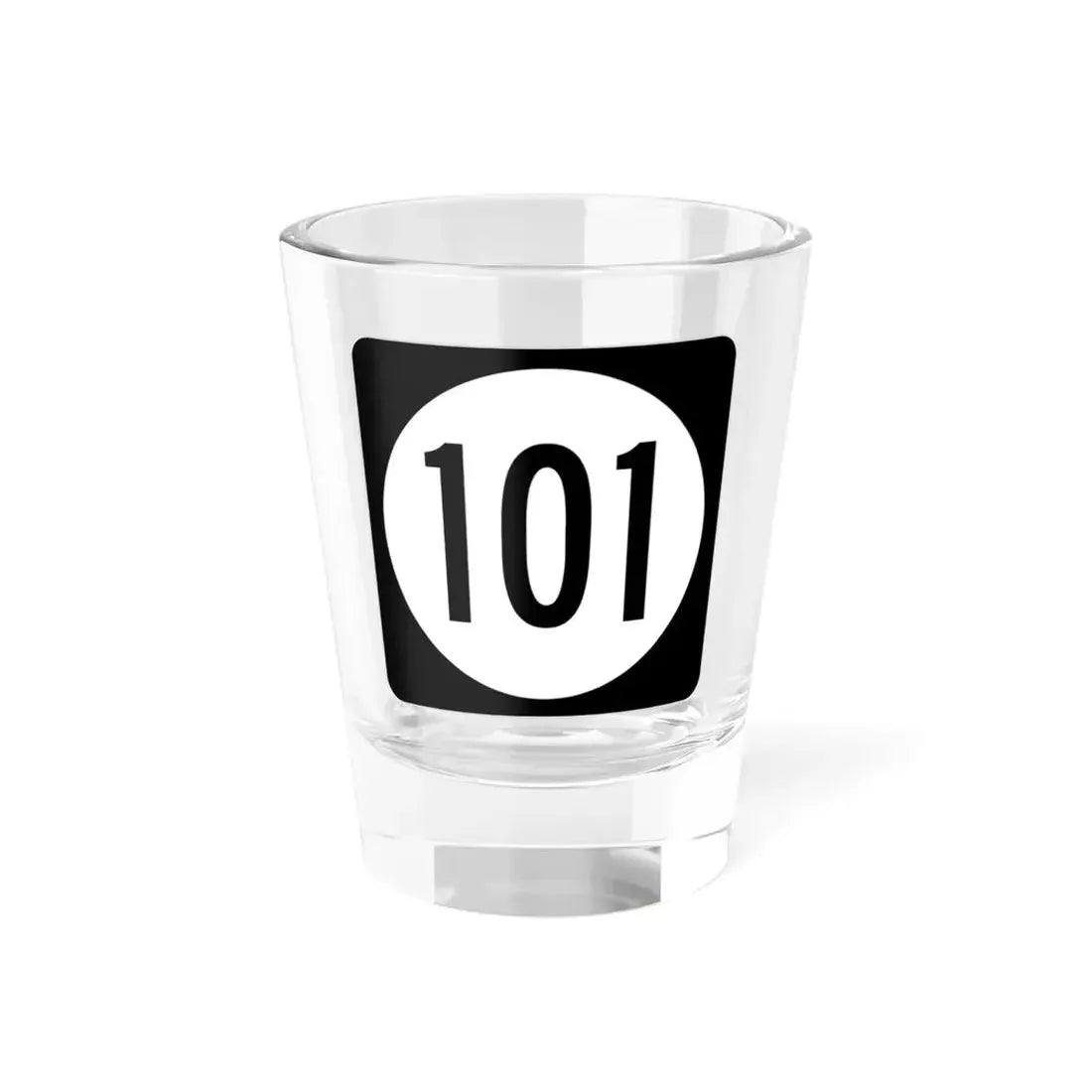 Iowa 101 (Iowa) (Road Sign) Shot Glass 1.5oz 1.5oz - Go Mug Yourself