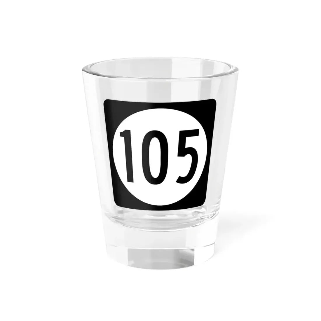 Iowa 105 (Iowa) (Road Sign) Shot Glass 1.5oz 1.5oz - Go Mug Yourself