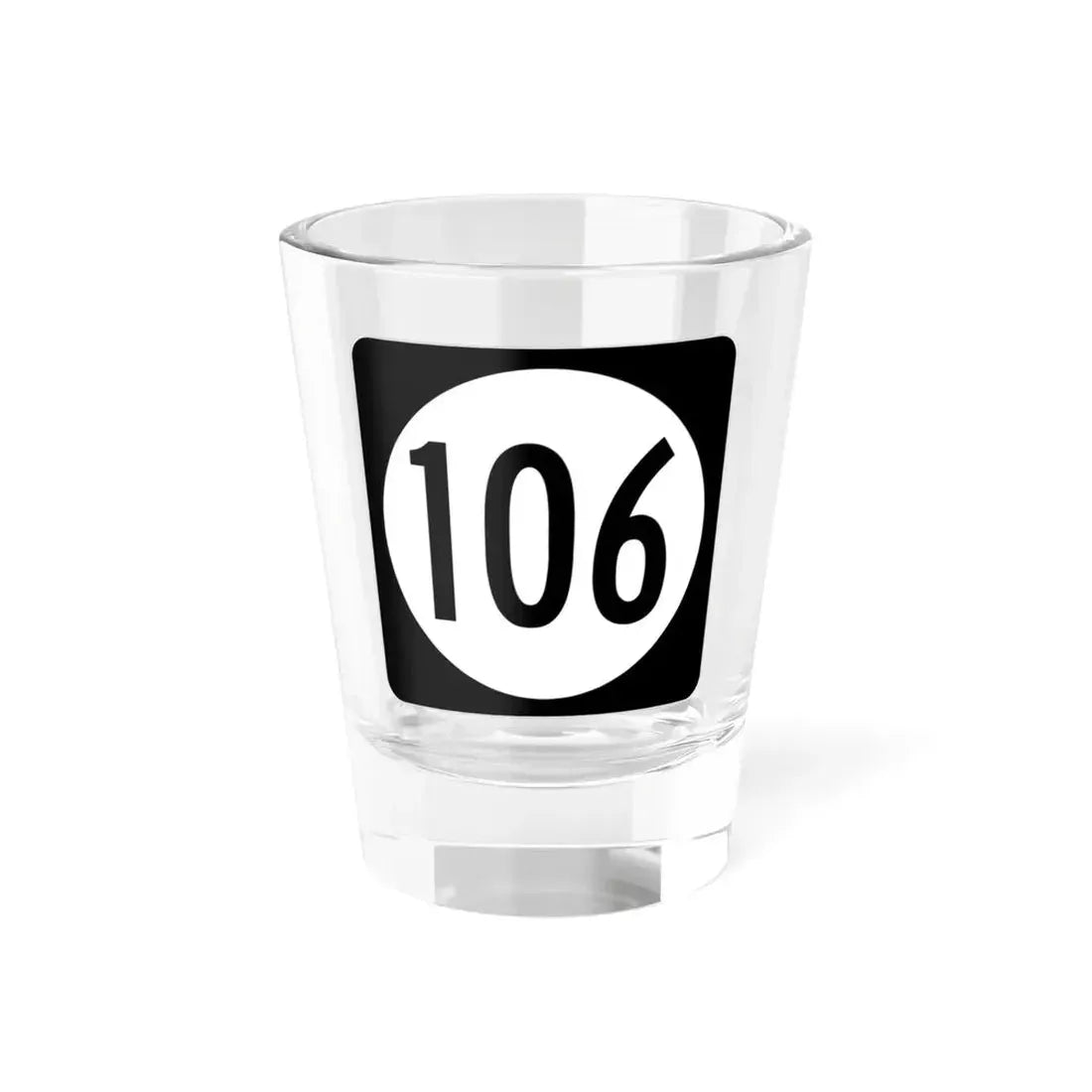 Iowa 106 (Iowa) (Road Sign) Shot Glass 1.5oz 1.5oz - Go Mug Yourself