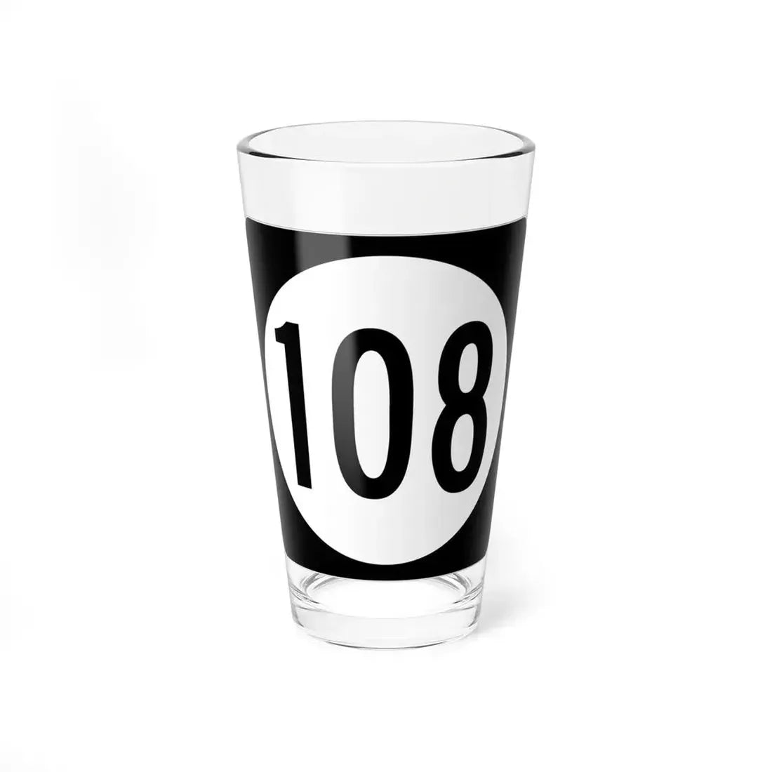 Iowa 108 (Iowa) (Road Sign) Pint Glss 16oz 16oz - Go Mug Yourself