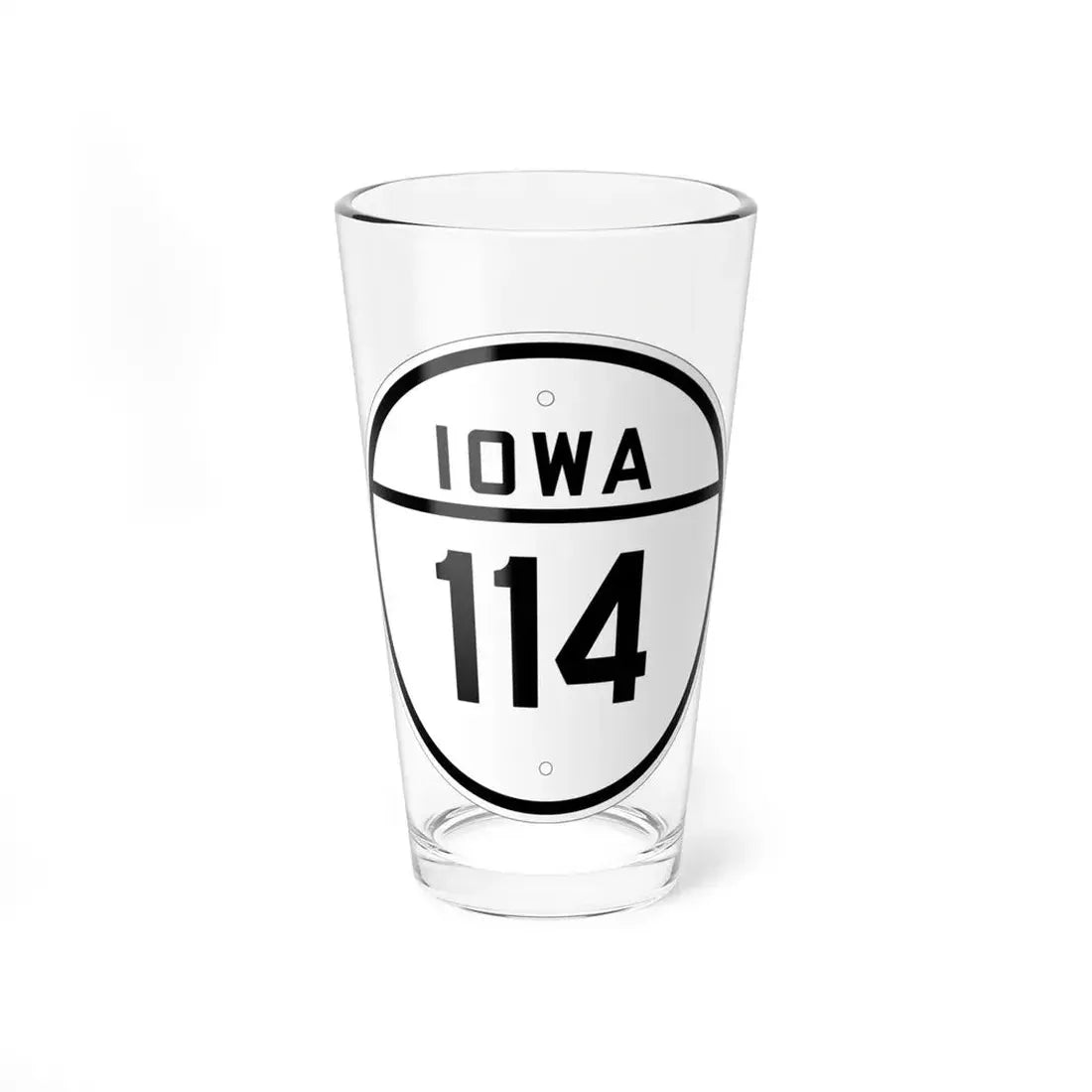 Iowa 114 1926 (Iowa) (Road Sign) Pint Glss 16oz 16oz - Go Mug Yourself