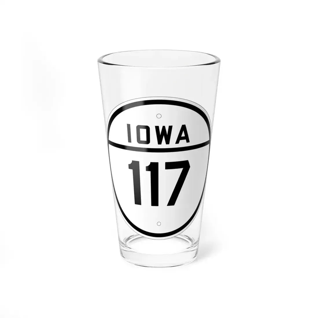 Iowa 117 1926 (Iowa) (Road Sign) Pint Glss 16oz 16oz - Go Mug Yourself