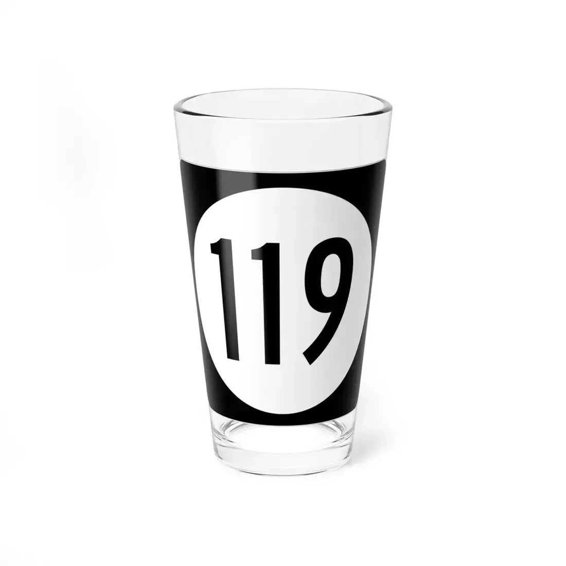 Iowa 119 (Iowa) (Road Sign) Pint Glss 16oz 16oz - Go Mug Yourself