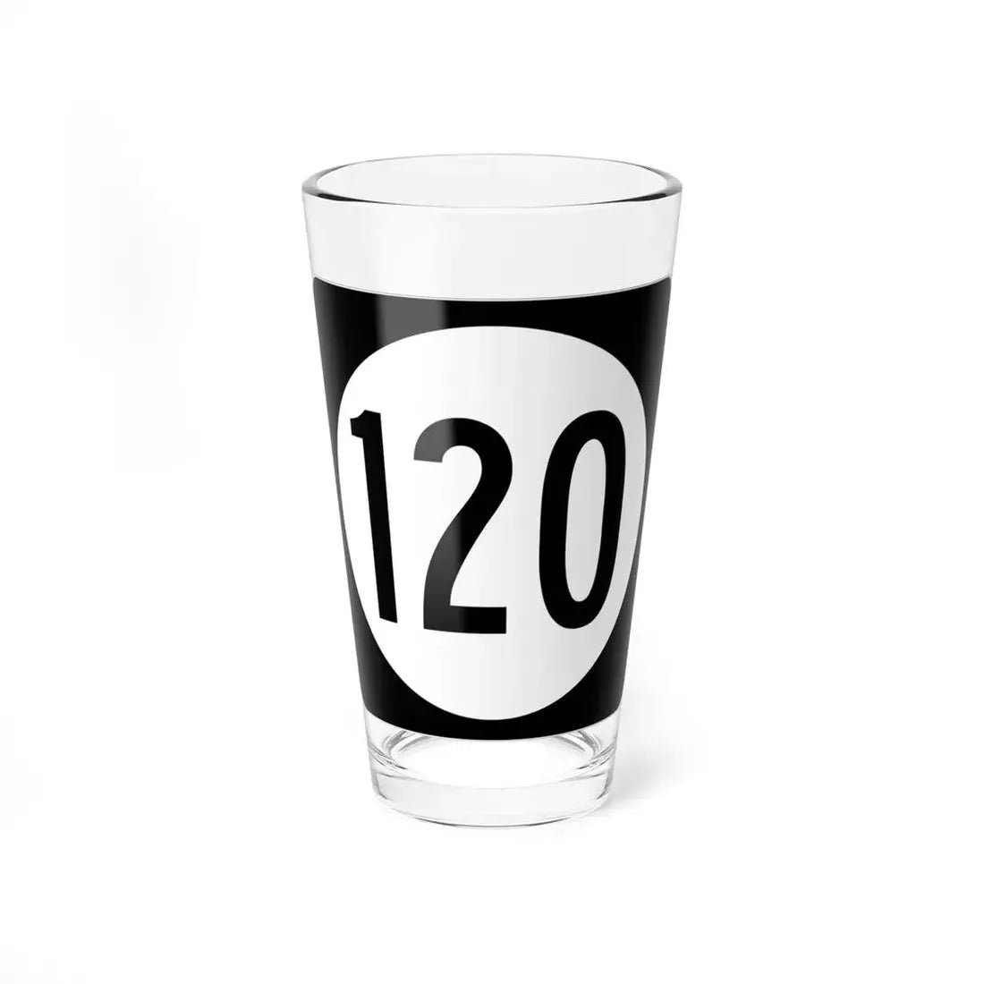 Iowa 120 (Iowa) (Road Sign) Pint Glss 16oz 16oz - Go Mug Yourself