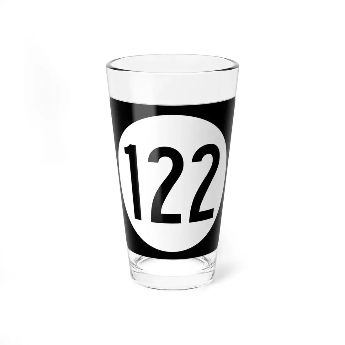 Iowa 122 (Iowa) (Road Sign) Pint Glss 16oz 16oz - Go Mug Yourself